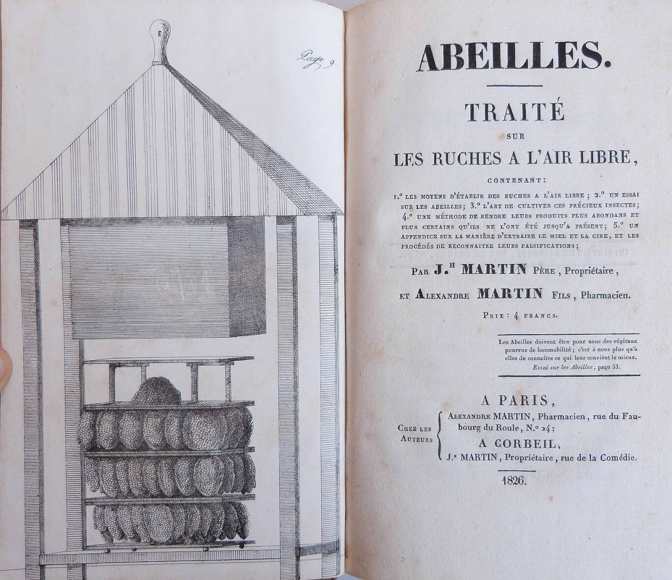 Abeilles. Traité sur les Ruches à l'Air libre