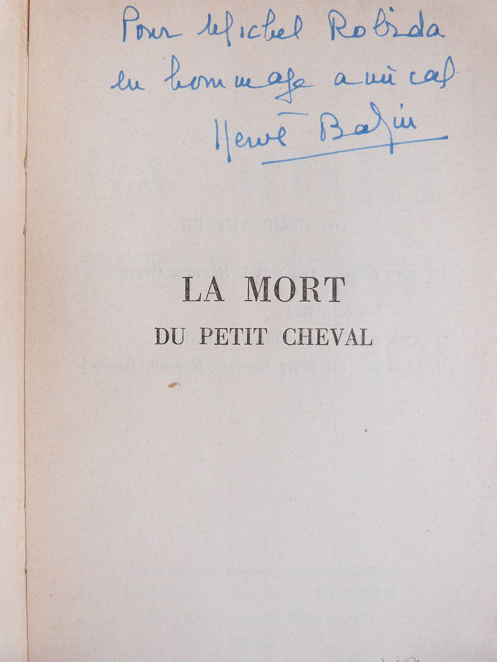 La mort du petit cheval