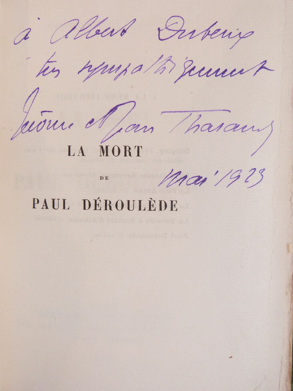 La mort de Paul Déroulède
