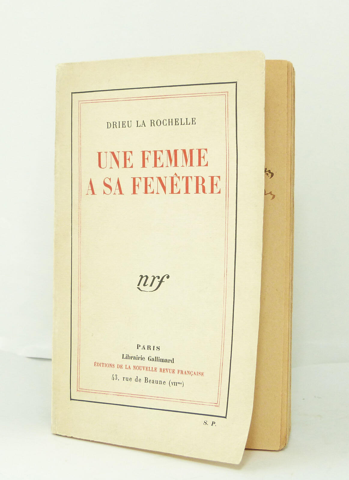 La Femme à La Fenêtre Roman Une femme à sa fenêtre, Drieu la Rochelle - Librairie KOEGUI