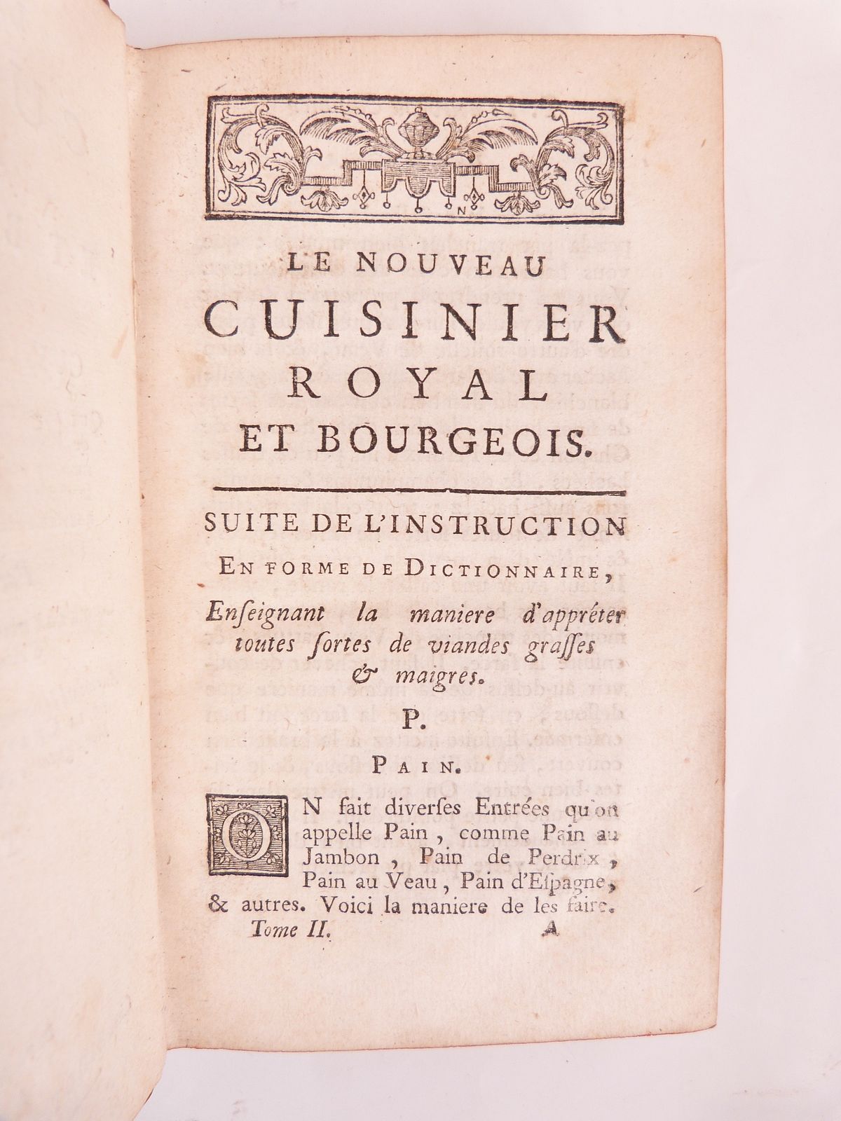 Le nouveau cuisinier royal et bourgeois ou cuisinier moderne. Tome II.