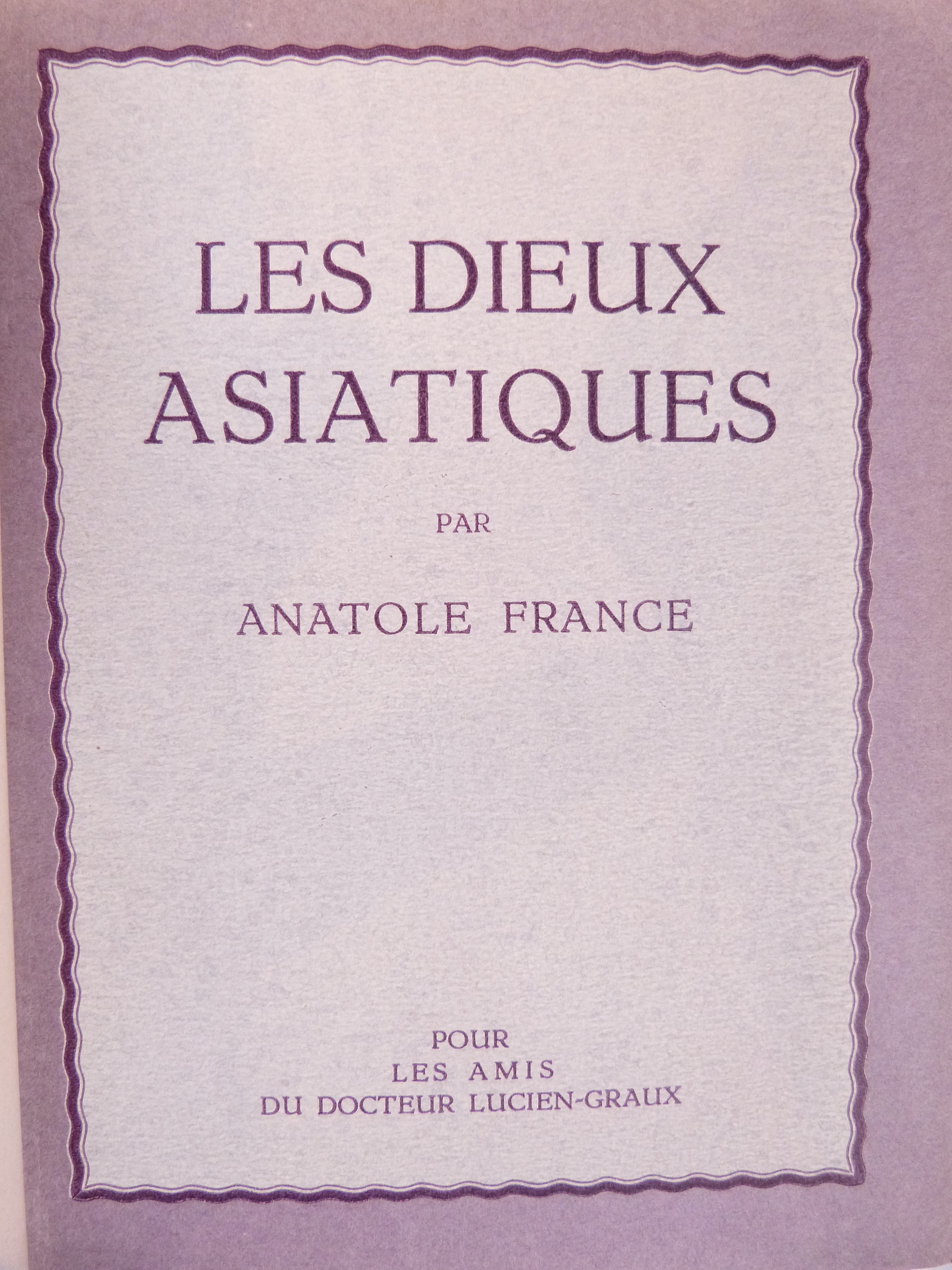 Les Dieux asiatiques 