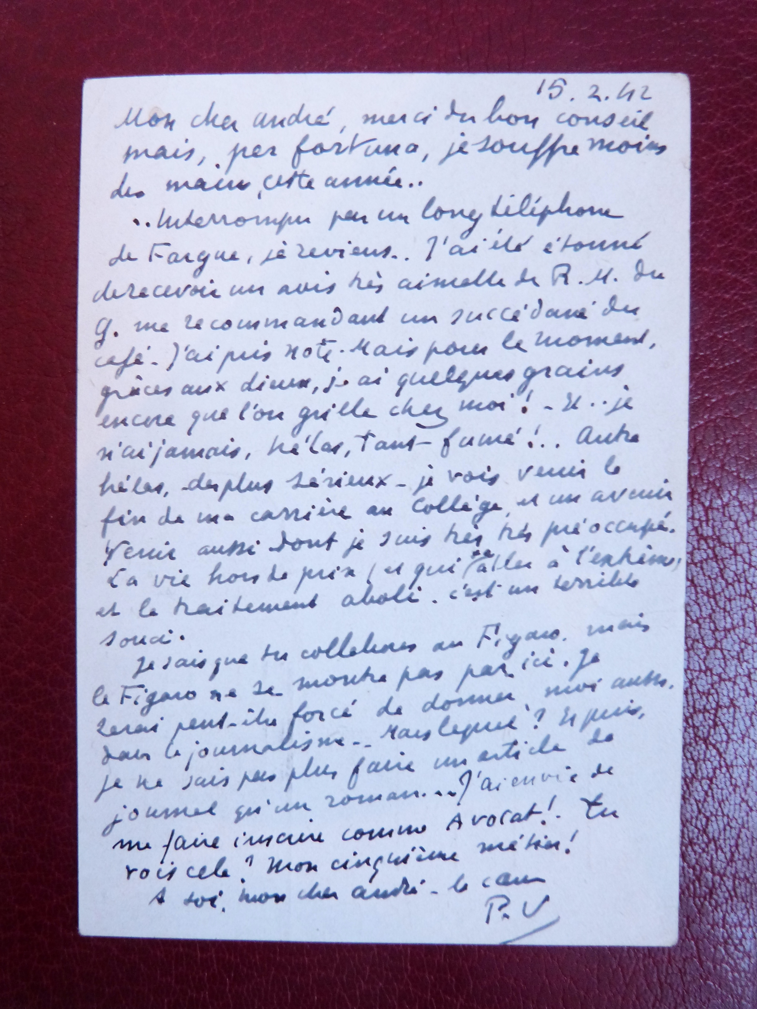 Correspondance. 1890-1942