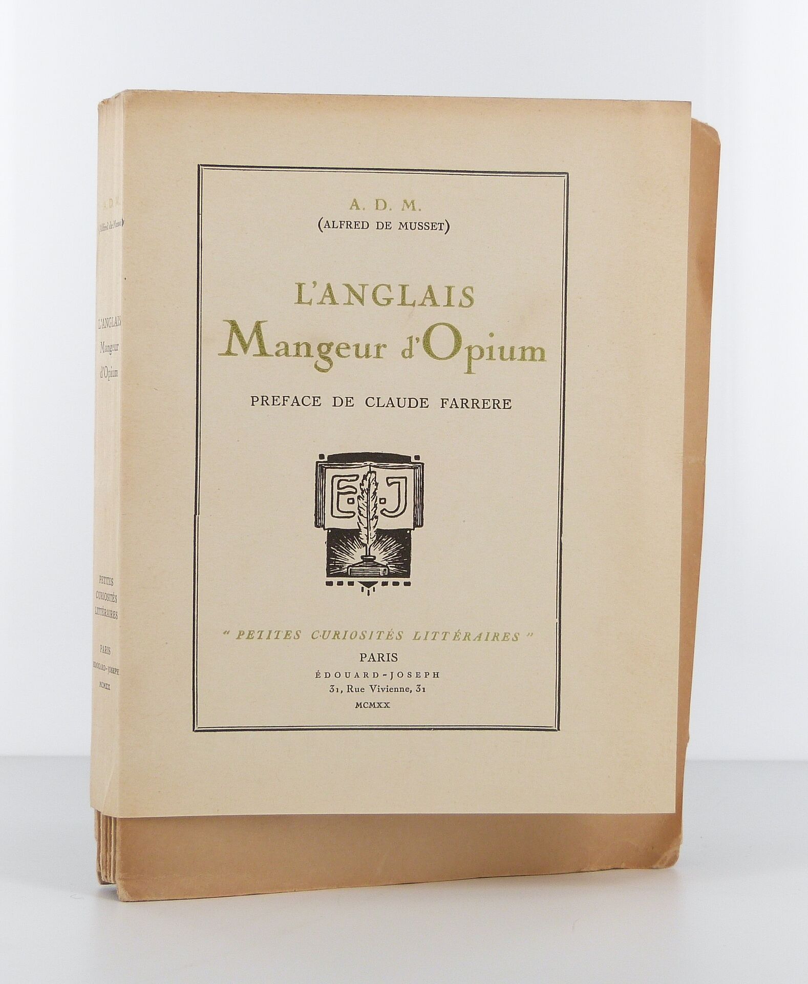 L'Anglais mangeur d'opium. 