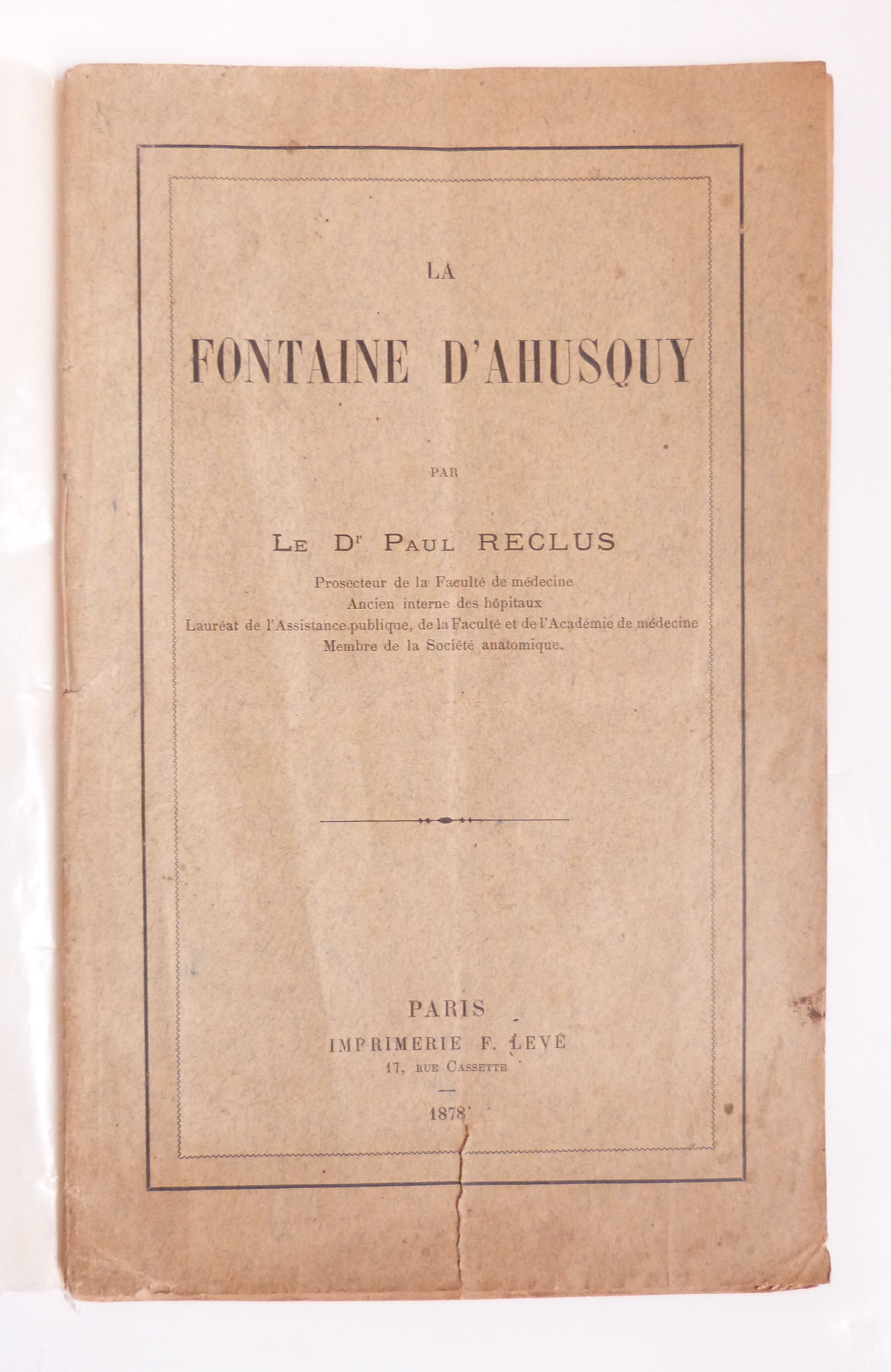 La fontaine d'Ahusquy