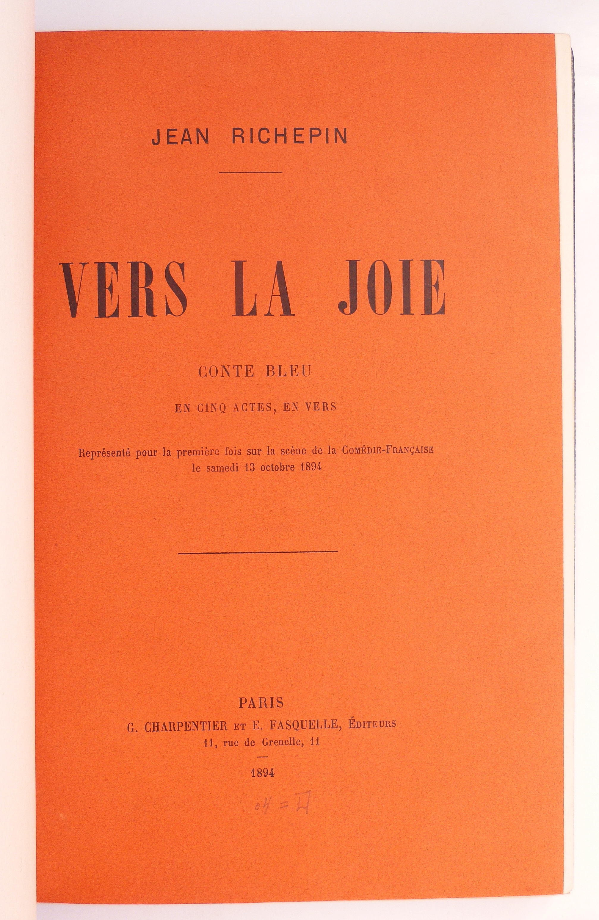 Vers la joie