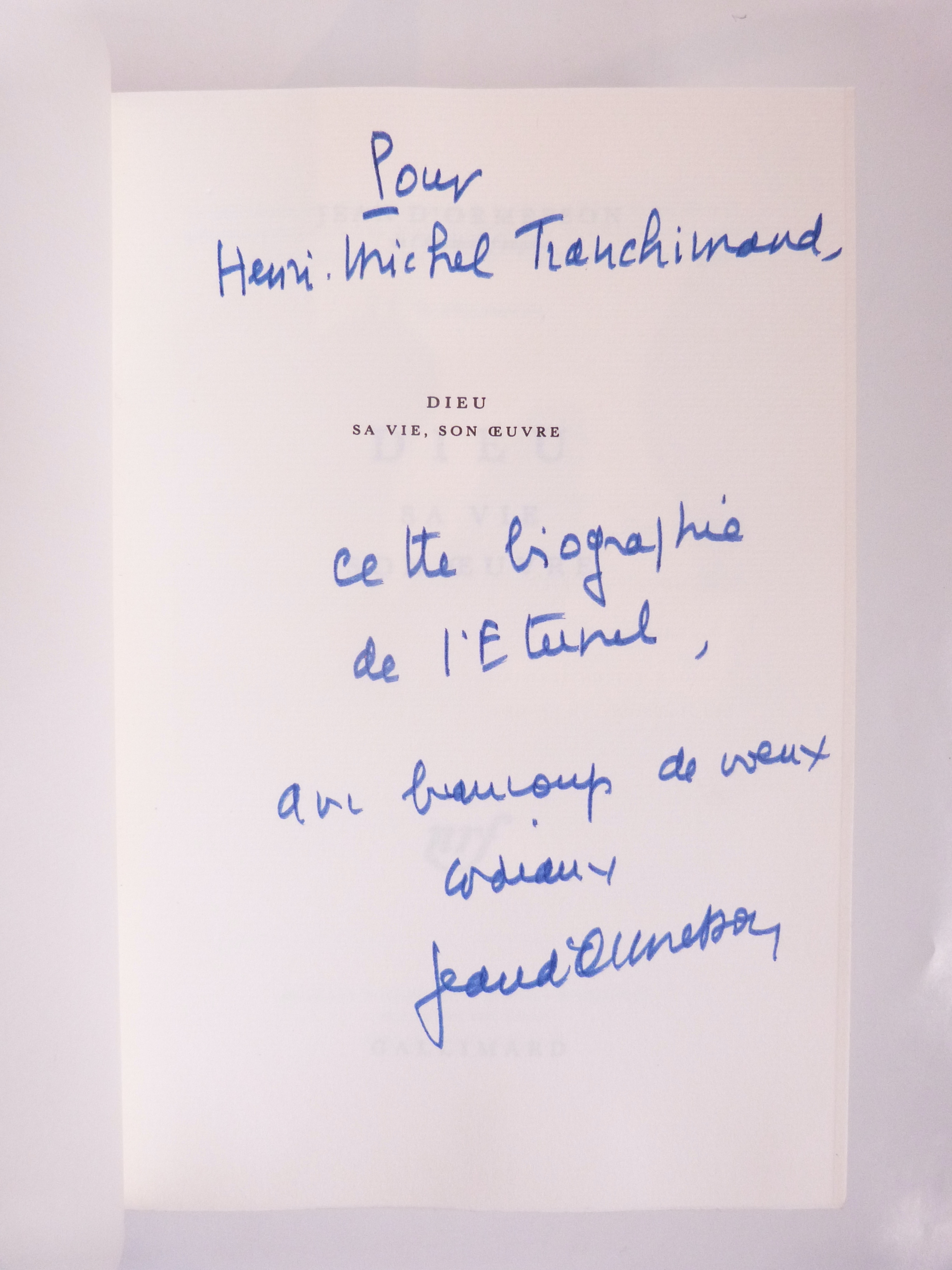 Dieu sa vie son œuvre.