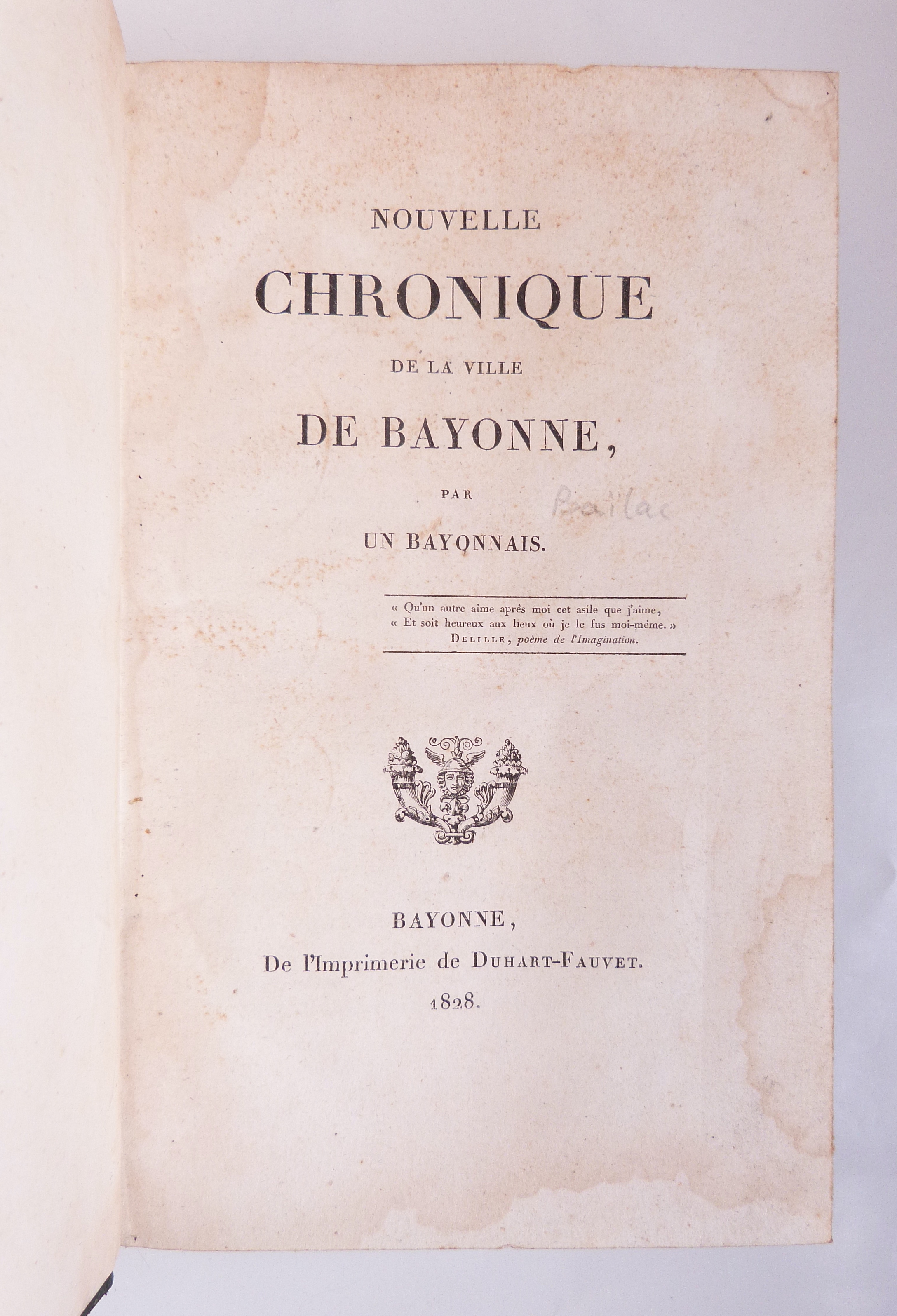 Nouvelle chronique de la Ville de Bayonne