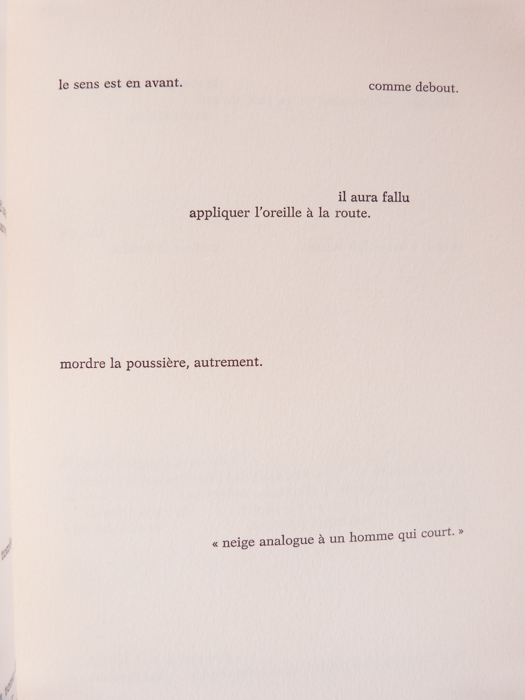 Dérapage sur une plaque de verglas, déchet de la neige André du Bouchet