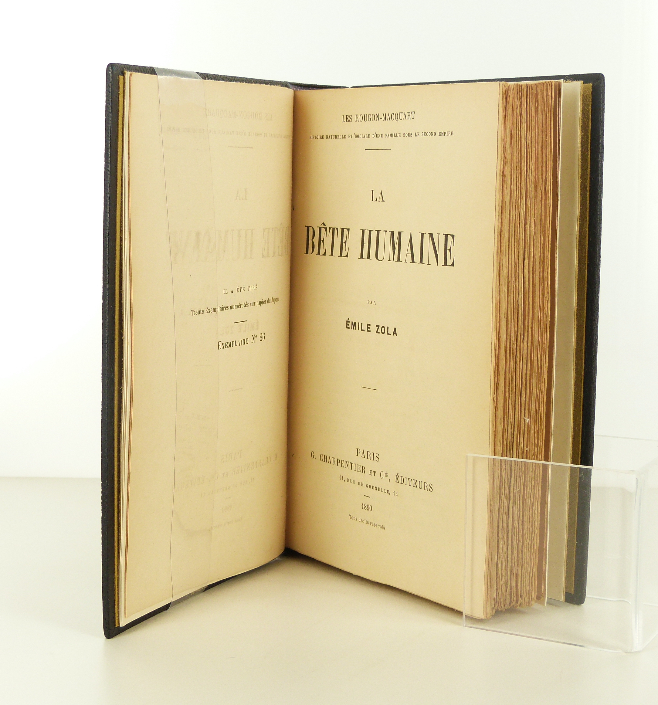 La Bête humaine Zola édition originale, Japon