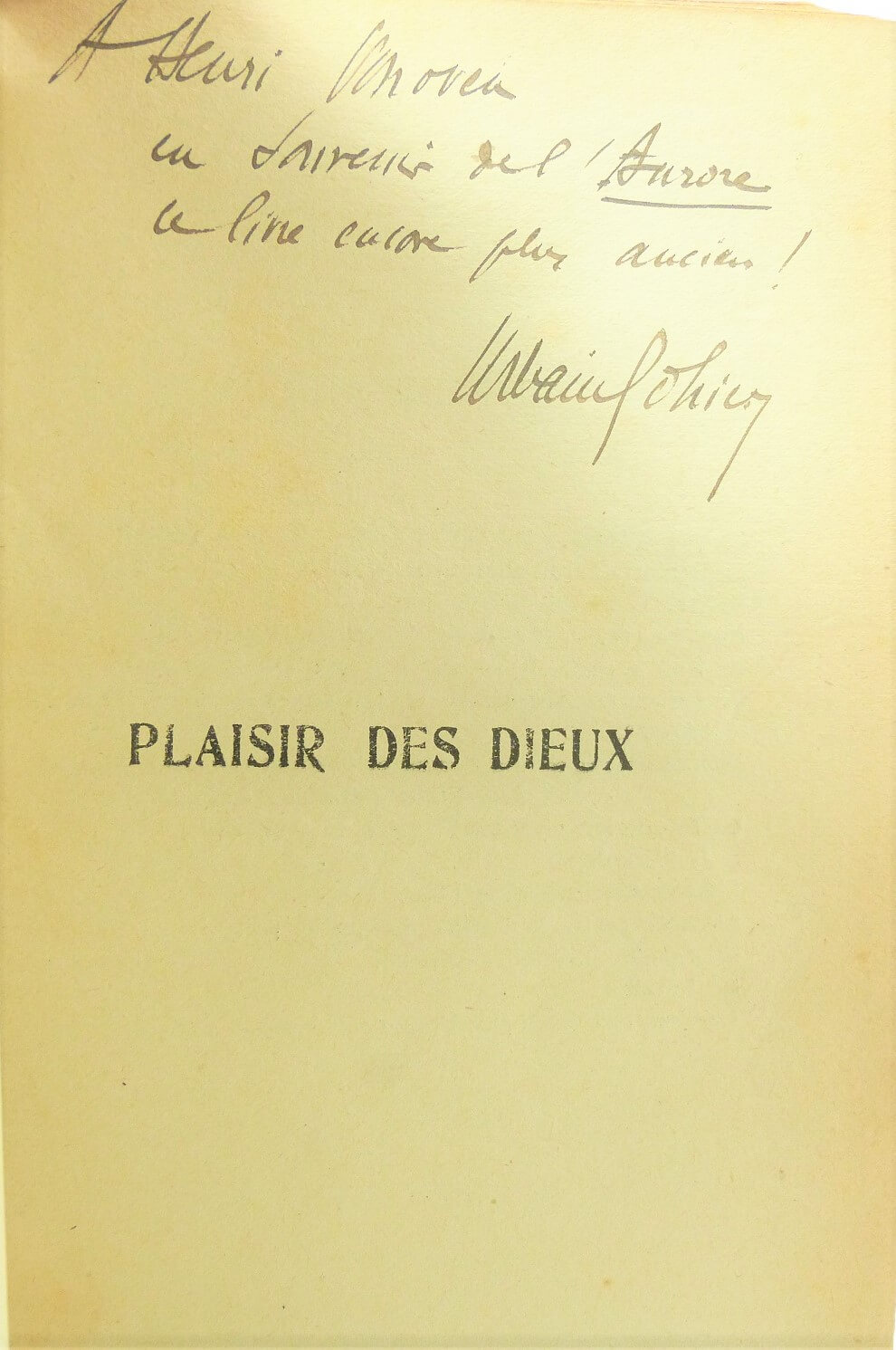 Plaisir des dieux