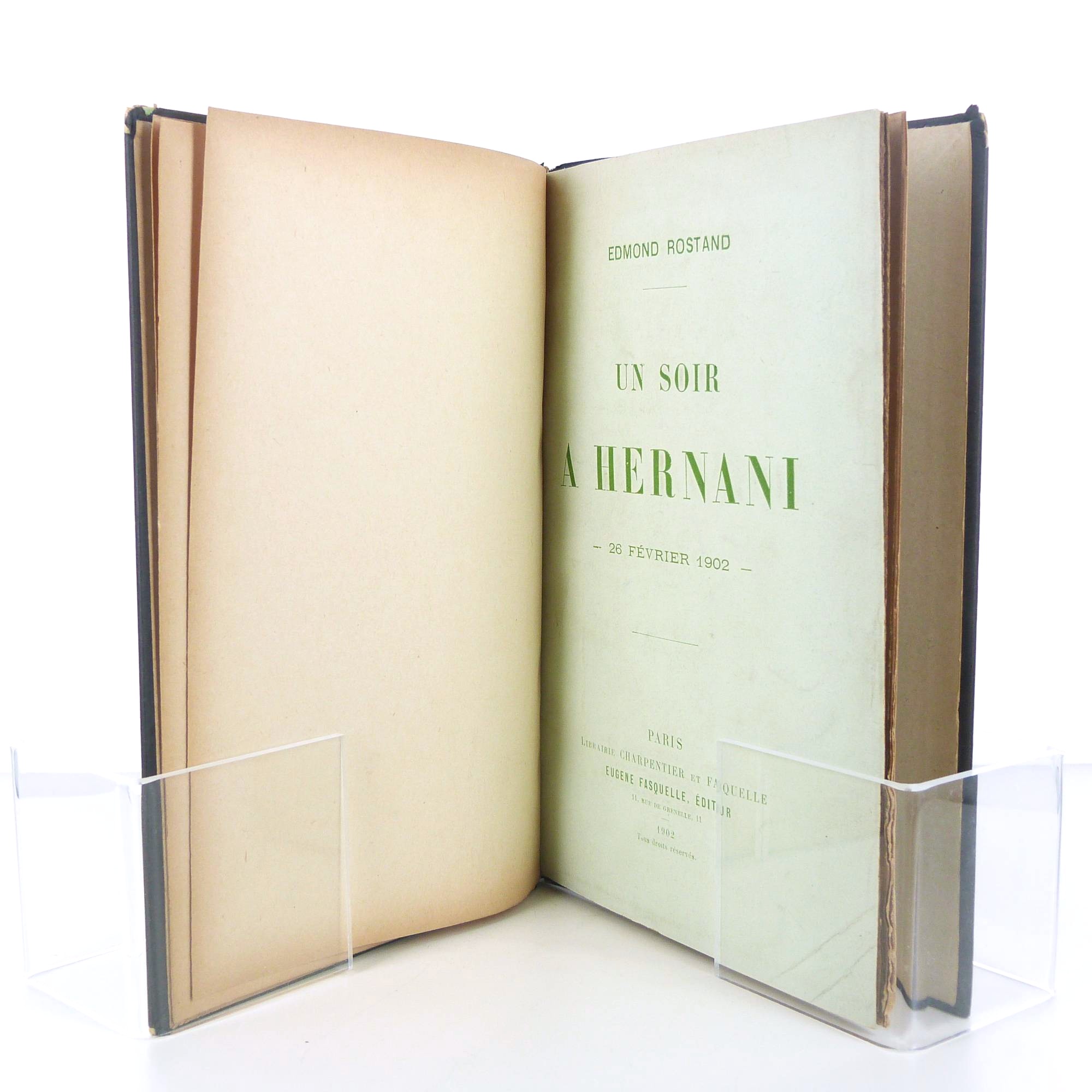 Reliure de Un soir à Hernani - Edition originale