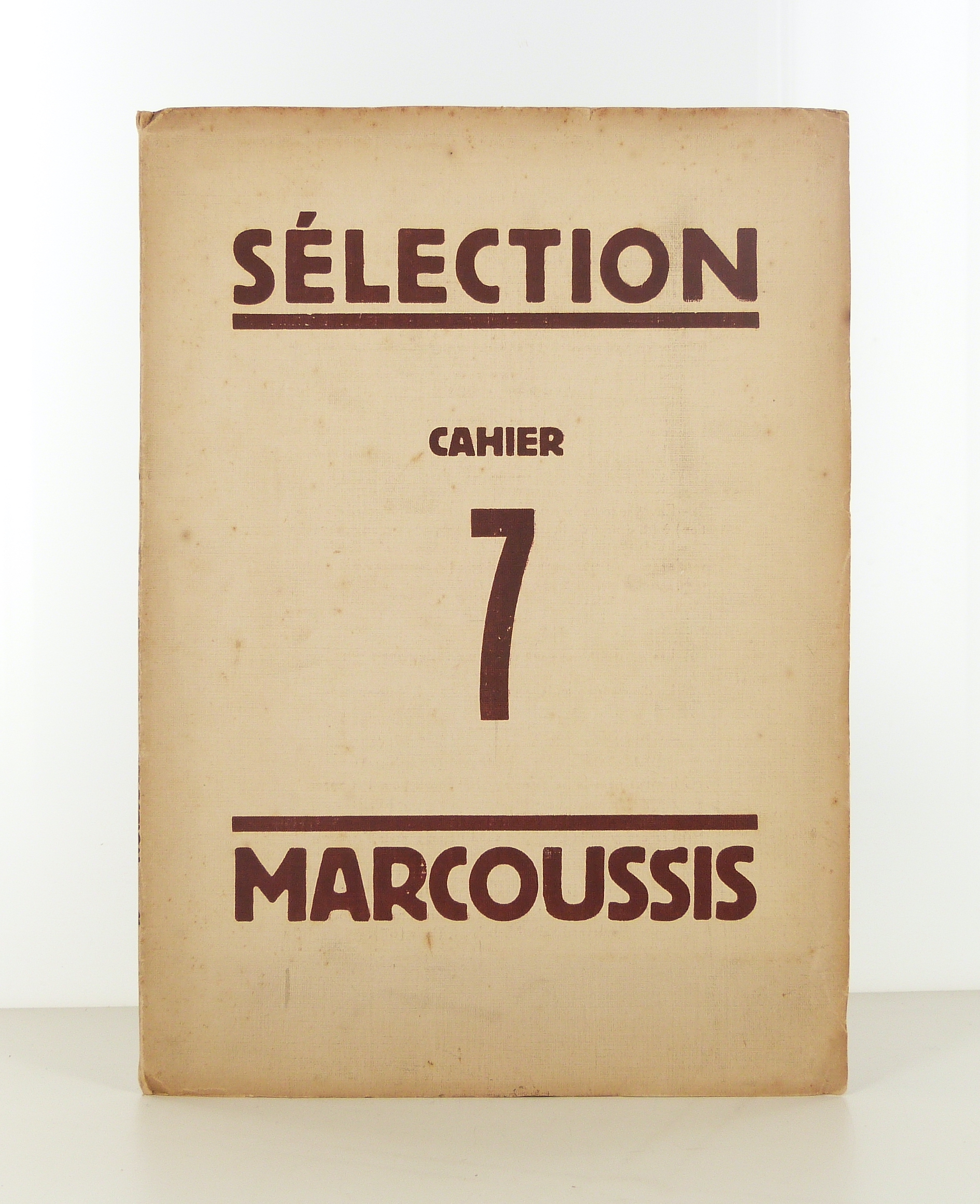 Sélection Marcoussis. Cahier 7.