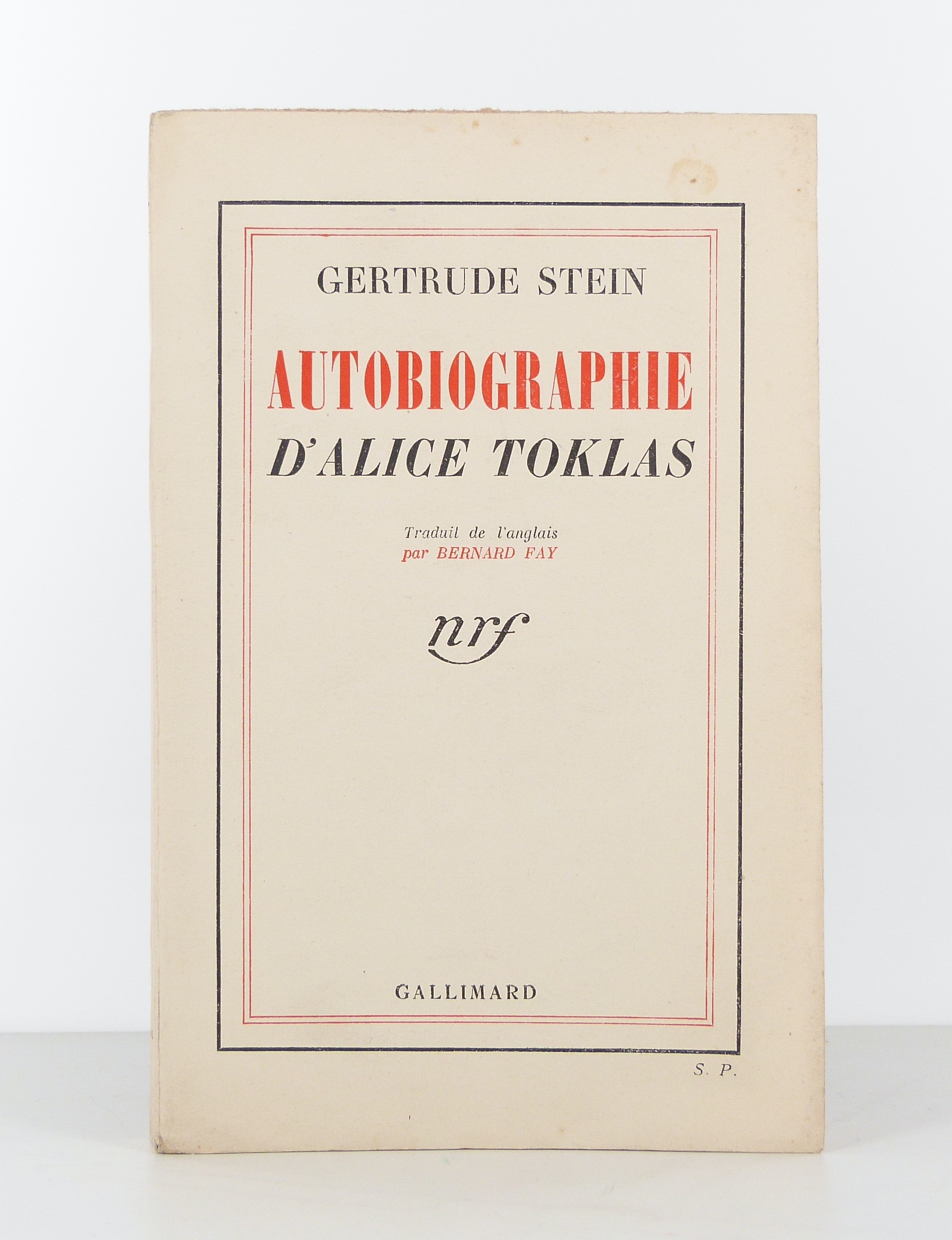 Autobiographie d'Alice Toklas