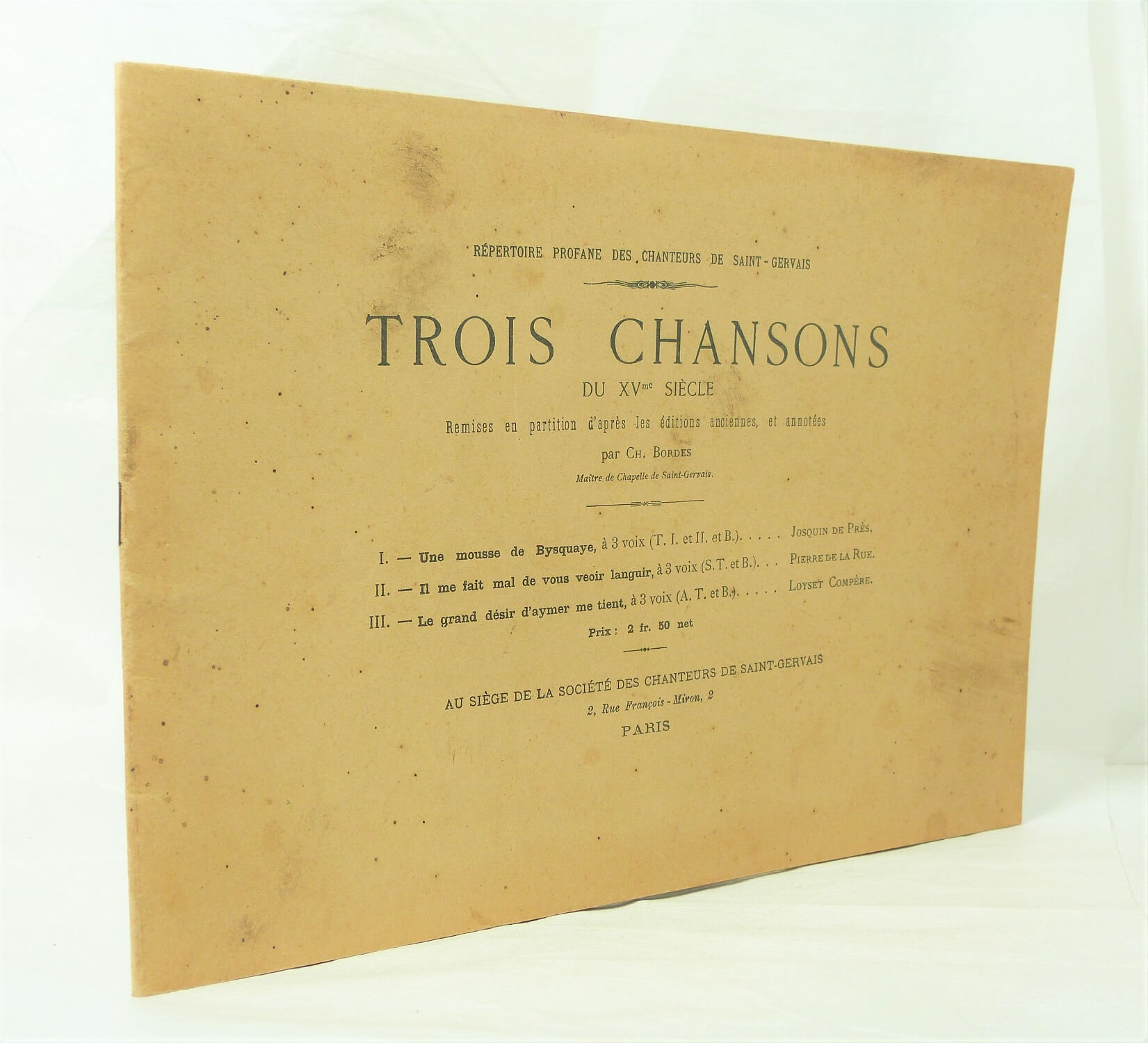 Trois chansons du XV ème siècle