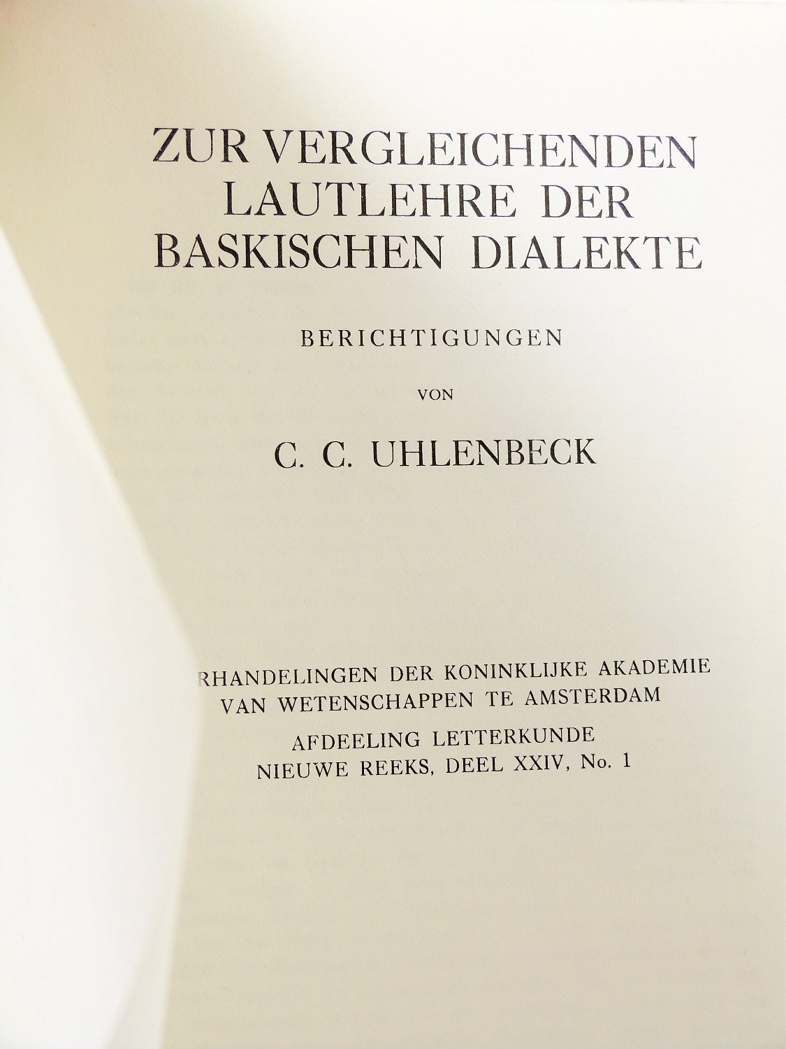 Zur vergleichenden lautlehre der baskischen dialekte. Berichtigungen