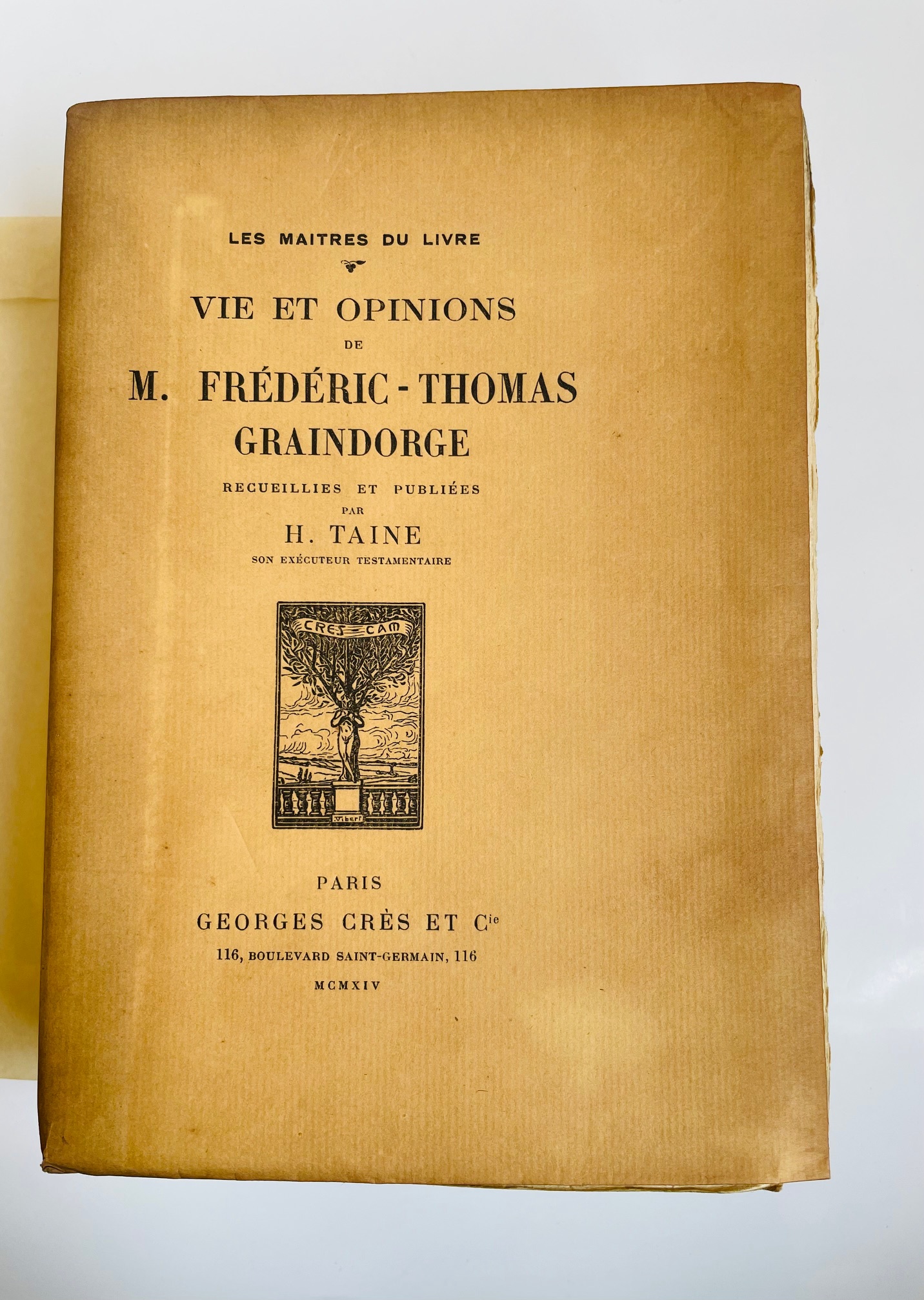 Vie et opinions de M. Frédéric-Thomas Graindorge. Notes sur Paris