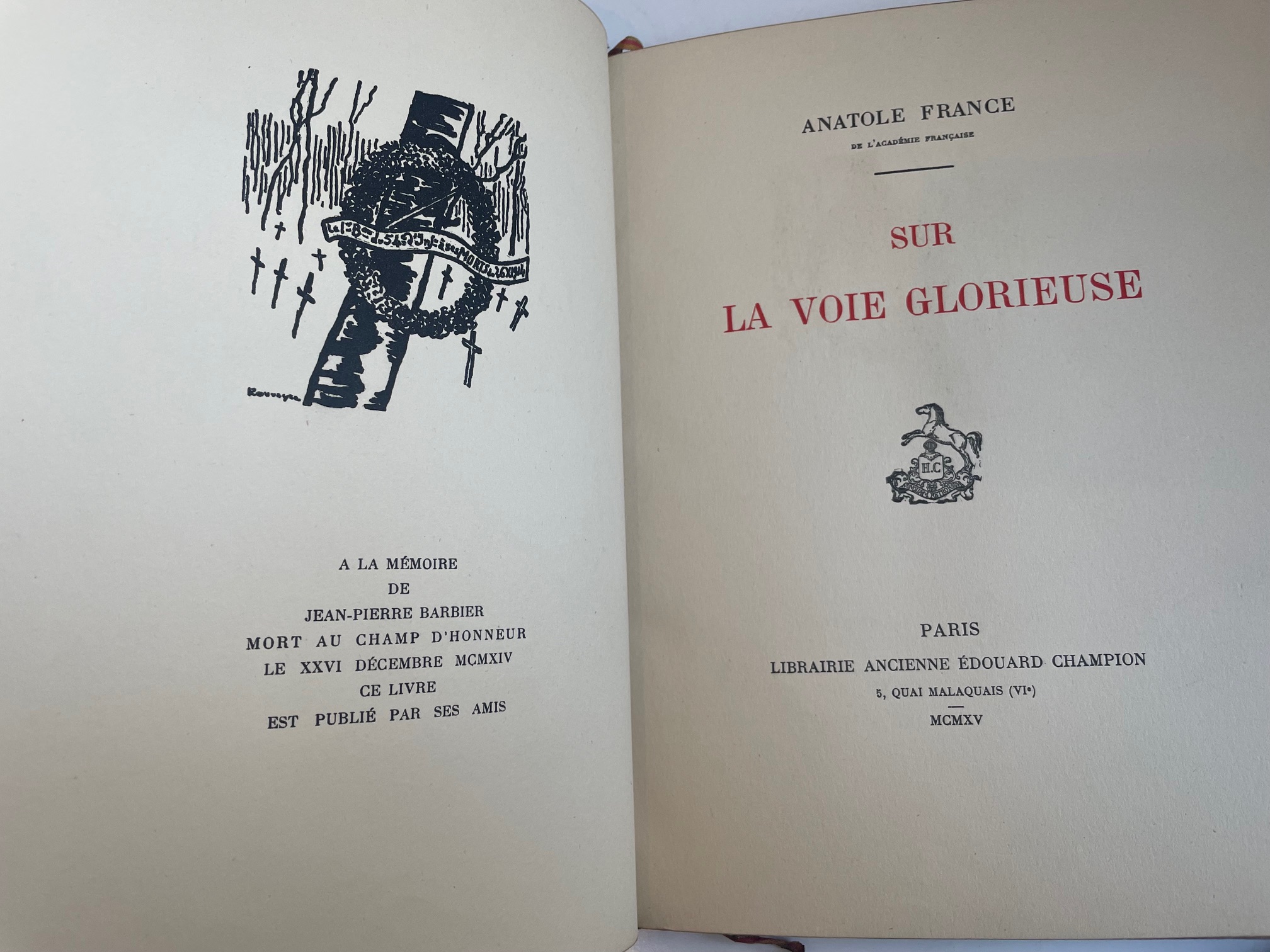 Sur la Voie Glorieuse, d'Anatole France